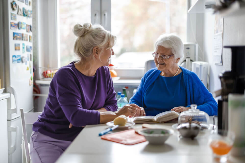 Mum and daughter discuss My Aged Care and in-home support