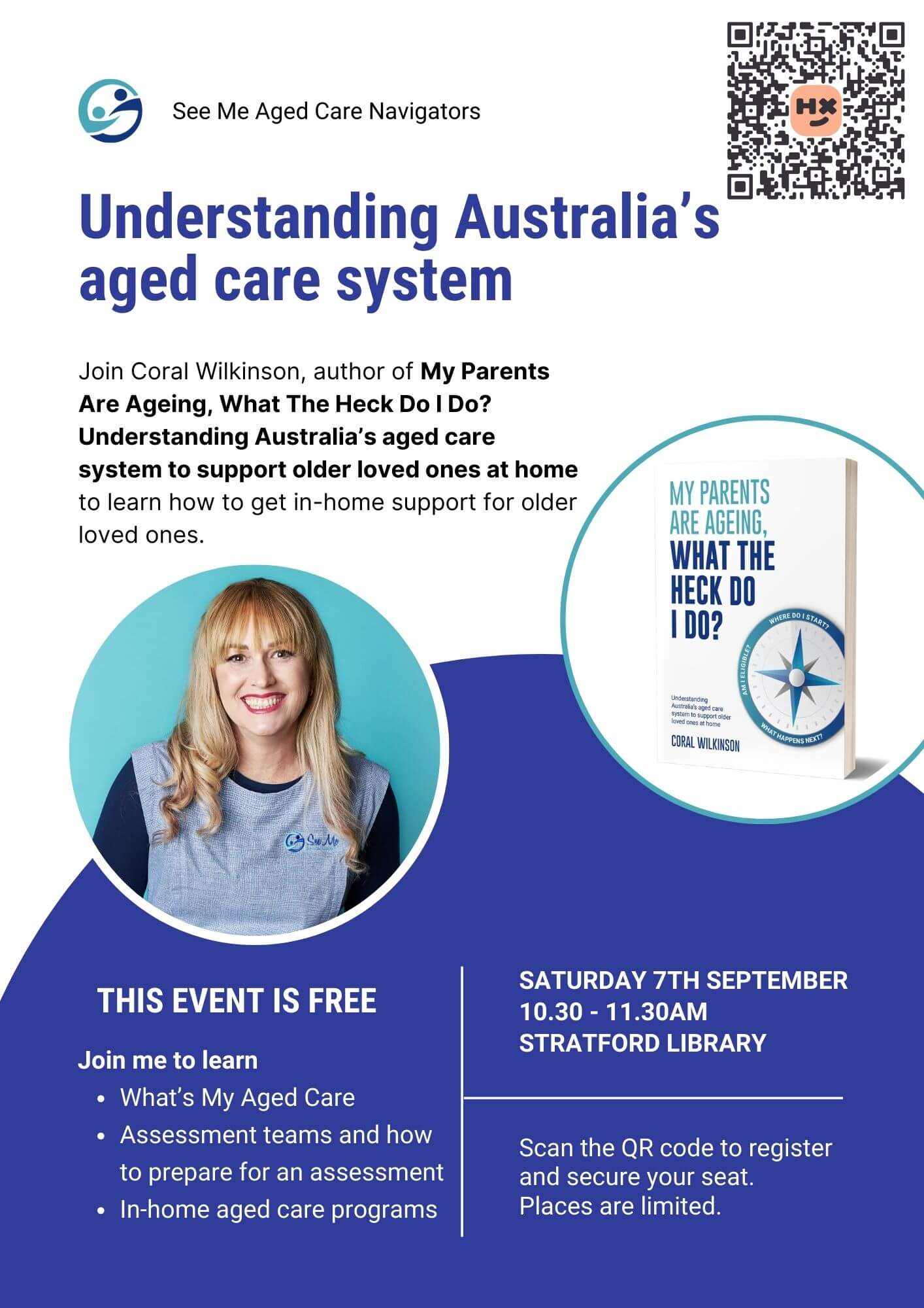 See Me Aged Care Navigators founder Coral Wilkinson hosts a free community event about Australia's aged care system